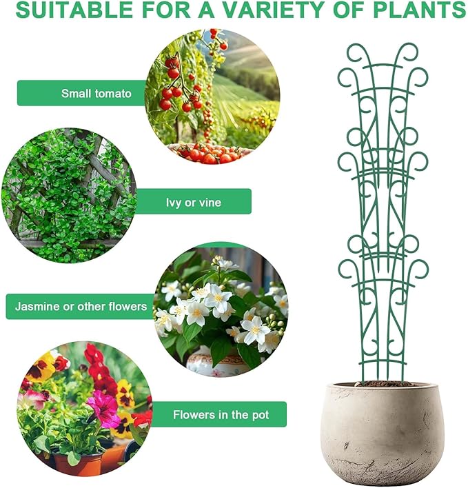 Indoor Plant Trellis for Climbing Plants, 8 Pack Garden Trellis for Potted - Image 5