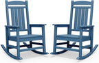 SERWALL Rocking Chairs Set of 2, HDPE Outdoor Rocking Chair, All-Weather Porch by SERWALL
