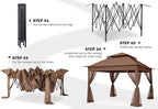 COOSHADE 11x11 Pop Up Gazebo Tent Outdoor Canopy Patio Shelter - Image 6