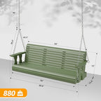 VINGLI Upgraded Patio Wooden Porch Swing - Image 4