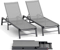 Aluminum Chaise Lounge Chair Outdoor, Foldable Patio Lounge Chair 2 Sets by Unknown