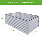 Best Choice Products 8x4x2ft Outdoor Metal Raised Garden Bed, Deep Root Planter - Image 3