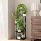 Bamworld Black Plant Stand Indoor 5 Tier Plant Shelf - Image 2