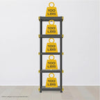 BLACK & YELLOW 5-Tier Heavy Duty Plastic Storage Shelving Unit, 5 Shelves - Image 2