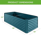 Best Choice Products 8x4x2ft Outdoor Metal Raised Garden Bed, Deep Root Planter - Image 8