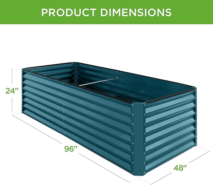 Best Choice Products 8x4x2ft Outdoor Metal Raised Garden Bed, Deep Root Planter - Image 8