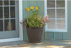 Suncast Sonora 18 Inch Lightweight Durable Plastic Wicker Decorative Flower - Image 8