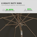 AreShark 9 FT Patio Umbrella for Outdoor, Outdoor Umbrella - Image 4