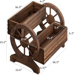 Wooden Wagon Planter Flower Cart - Image 6