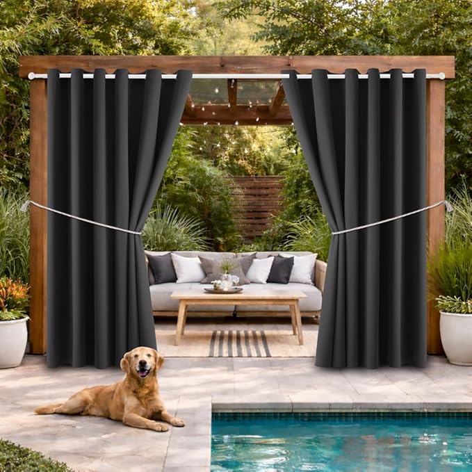 Waterproof Outdoor Curtain W84 x L84 by DivaenCamino