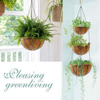 Hanging Plant Basket Flower Holder-Metal Wire Round Hanging Basket Planter - Image 6