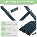 RUBFAC 94" Metal Garden Arch Trellis - Image 3