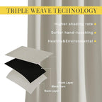 NICETOWN Natural Blackout Living Room Curtain - Image 2