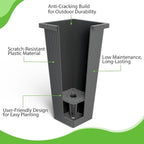 FENCY Set of 2 Tall Planters for Outdoor Plants, 24 Inch Large Tapered Pots - Image 2