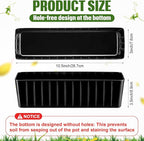 BreezeHug 36 Pcs Plastic Planter Liners Rectangular Plastic Inserts 10.5" x 3" - Image 2