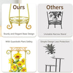 LASZOLA 2 Tier Gold Metal Plant Stand - Image 4