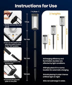 Solar Pathway Lights Outdoor, 2 Pack Bright Solar Lights Outdoor, IP65 - Image 8