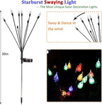 2 Pack Each 8 LEDs Solar Garden Lights Waterproof Outdoor Landscape Path - Image 2