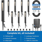 SUNVIE All-In-One LED Low Voltage Landscape Lighting Kit, 3000K Waterproof - Image 7