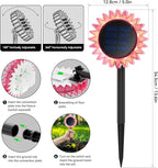 Outdoor Solar Lights, 4 Pack Led Solar Sunflower Lights, Stake/Wall 2-in-1 - Image 5