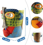 Abstract Face Planters Pots Head, Unique Head Planter - Image 3