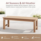 Stoog Outdoor Bench, 2-Person Outdoor Poly Lumber Backless Bench, Weatherproof - Image 4
