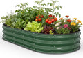 Galvanized Raised Garden Bed 6x3x1 FT, Oval Metal Raised Garden Bed Outdoor by Pattiumo
