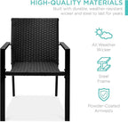 Best Choice Products Set of 2 Stackable Outdoor Wicker Dining Chairs - Image 3