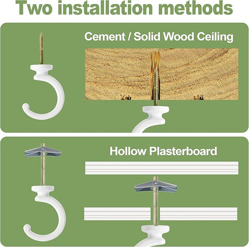 2PCS Ceiling Hooks for Hanging Plants, Heavy Duty Plant Swag Hooks, Hanging - Image 2