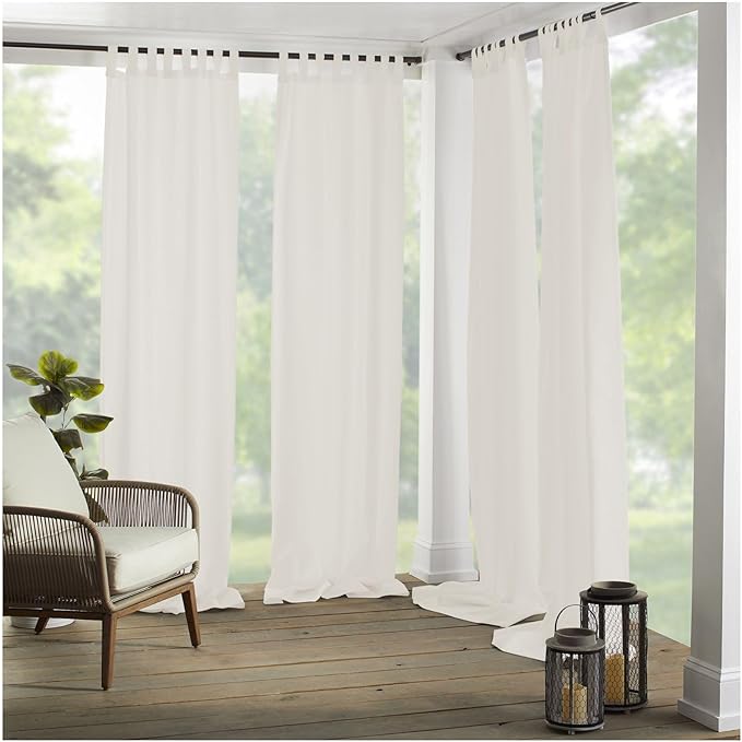 Elrene Home Fashions Matine Weatherproof Tab-Top Indoor/Outdoor Solid Color by ElreneHomeFashions