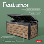 Keter Signature Collection 150 Gallon Resin Deck Box Organization and Storage - Image 4