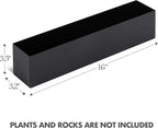 DR&Co Modern Black Trough Rectangular Planter, 16“ Metal Window Planter Box - Image 2