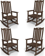Oversized Rocking Chair Set of 4, Outdoor Rocking Chair by THOEOE