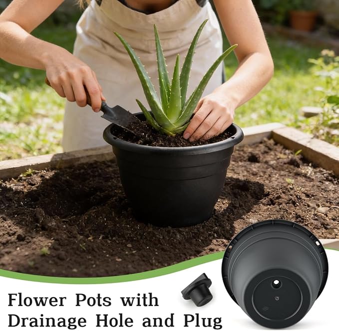 15 Pack 11 Inch Plant Pots - Image 5