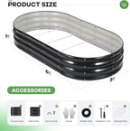 Galvanized Raised Garden Bed Outdoor, Rust-Resistant Garden Planter Box - Image 4