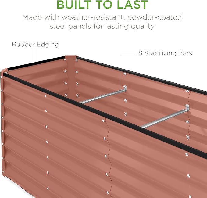 Best Choice Products 8x2x2ft Raised Outdoor Metal Garden Bed, Deep Root Box - Image 7