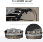 Outsunny 4-Piece Round Convertible Daybed - Image 4