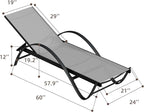 Shintenchi Patio Chaise Lounge Set of 2, Pool Chaise Lounge - Image 3
