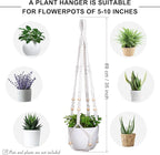 YIBOT Macrame Plant Hanger Indoor Outdoor, Heavy 20lb Planters, Extra Long - Image 3
