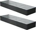 12x2x1 ft Galvanized Raised Garden Bed, Outdoor Planter Box Metal Patio Kit by Zunatu