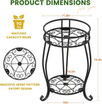 TOSKING 2 Tier Metal Plant Stand Indoor Outdoor, Rustproof Stable Plant Stands - Image 6
