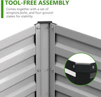 2PCS 9x3x1ft Galvanized Raised Garden Bed Kit, Galvanized Planter Raised Garden - Image 4