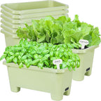 Self-Watering Rectangle Planter Boxes 8-Pack, 15.7-Inch Window Box Planter by Oliz