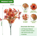 Artificial Flowers for Outdoor, Silk Flowers No Fade Fake Plastic Flowers UV - Image 7