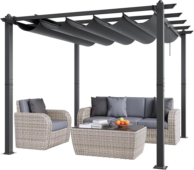 VEVOR 10'x10' Outdoor Retractable Pergola by VEVOR