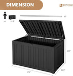 Devoko XXL 230 Gallon Resin Large Deck Box Waterproof Outdoor Storage Box - Image 2