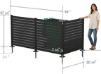 Kozyard 50" W x 48" H Outdoor Privacy Screens Aluminum Post, Air Conditioner - Image 8