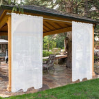 SpaceDresser Waterproof Outdoor Sheer Curtains by SpaceDresser