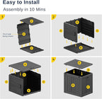 EAST OAK Outdoor Storage Box, 31 Gallon Deck Box, Waterproof Resin Storage Bin - Image 6