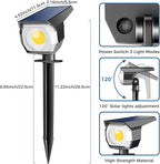 12 Pack Solar Spot Lights Outdoor, Solar Spotlights Outdoor Waterproof 2-in-1 - Image 2